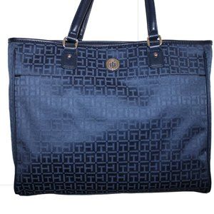 🔴Tommy Hilfiger Monogram Tote Navy Blue -Large